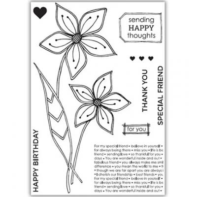 Julie Hickey Designs Clear Stamps - Friendship Flower
